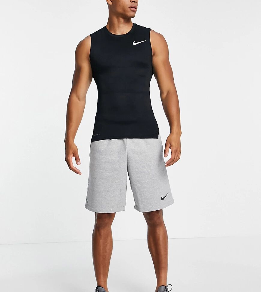 Nike Training Tall Dri-FIT fleece shorts in grey marl  Grey