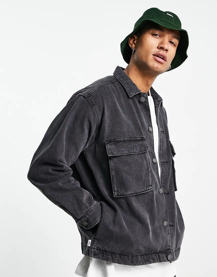 Obey morrison denim jacket in black co-ord  Black