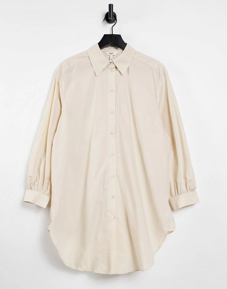 Object longline shirt in cream-White  White