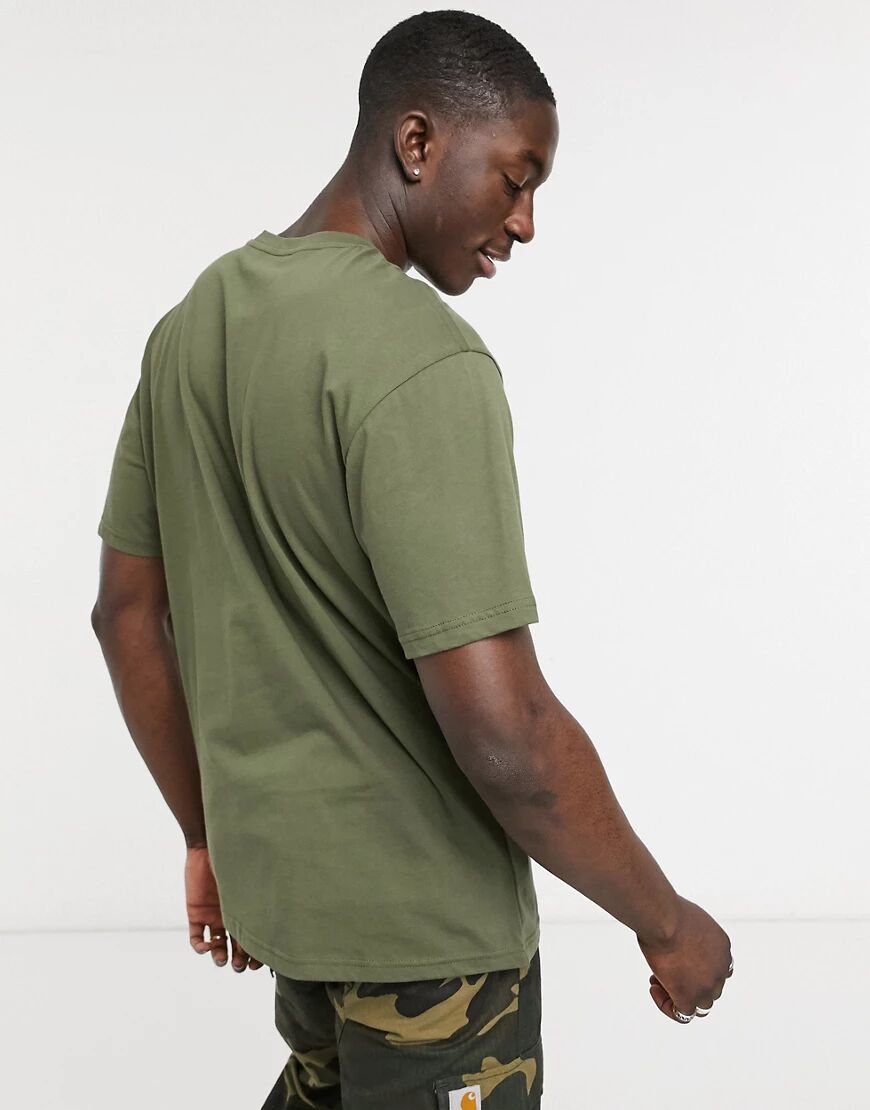 Only & Sons oversize t-shirt in organic cotton khaki-Green  Green