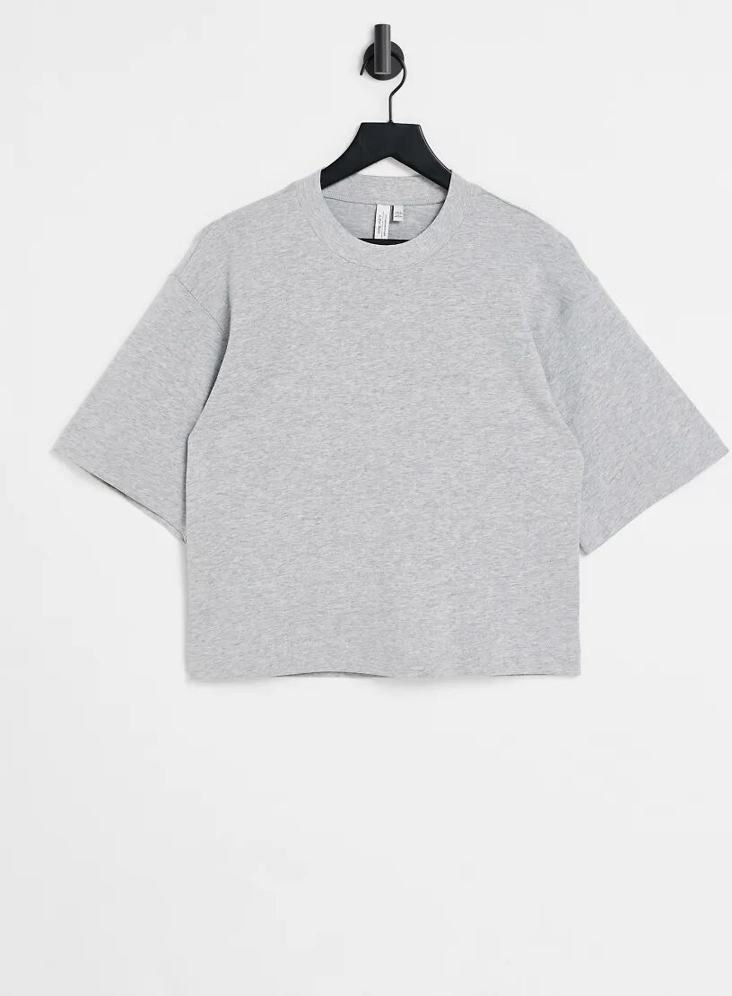 & Other Stories organic cotton oversized t-shirt in grey  Grey