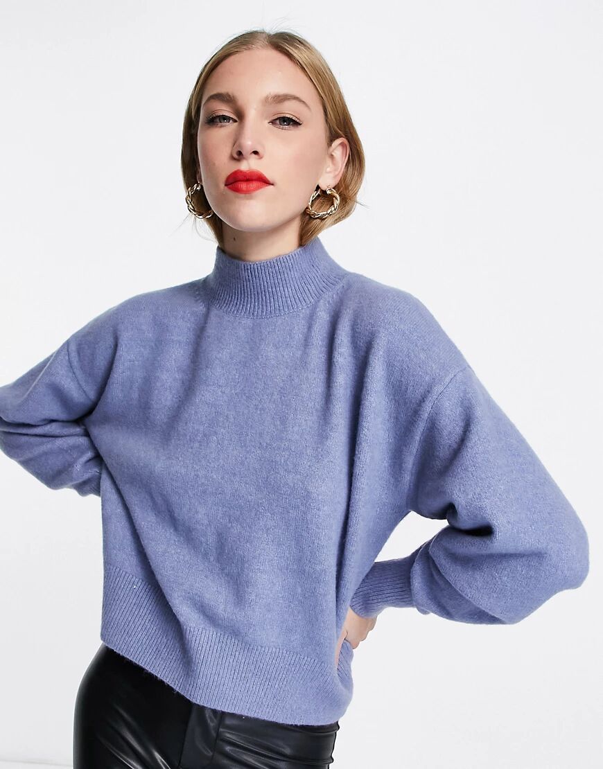 & Other Stories recycled polyester high neck jumper in blue  Blue