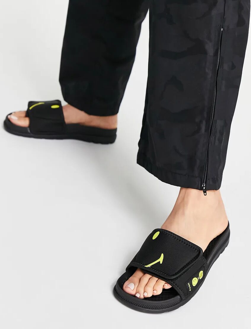 Palladium Be Kind sliders in black  Black