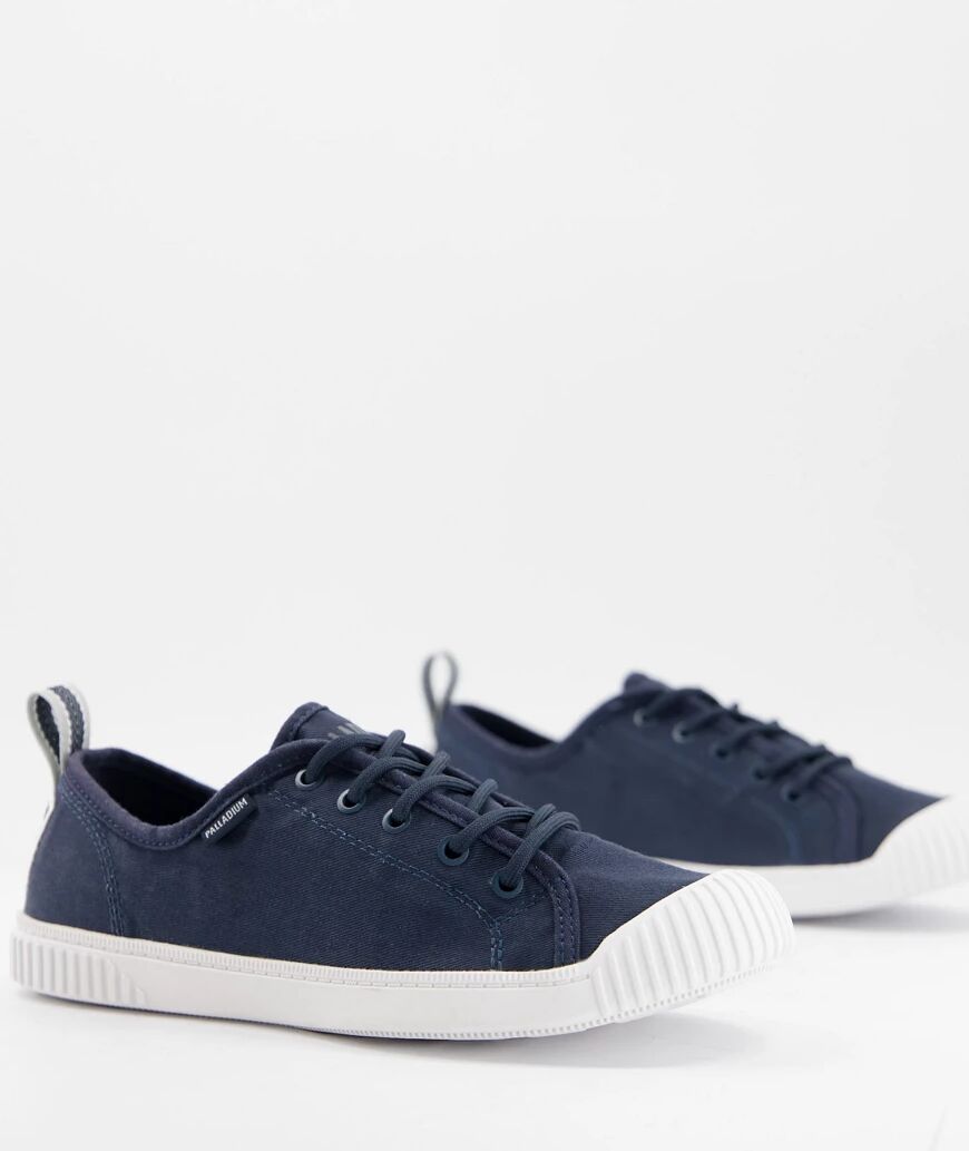 Palladium easy lace-up plimsolls in navy  Navy