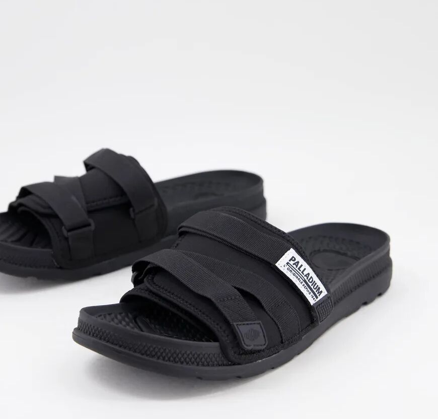 Palladium solea sliders in black  Black