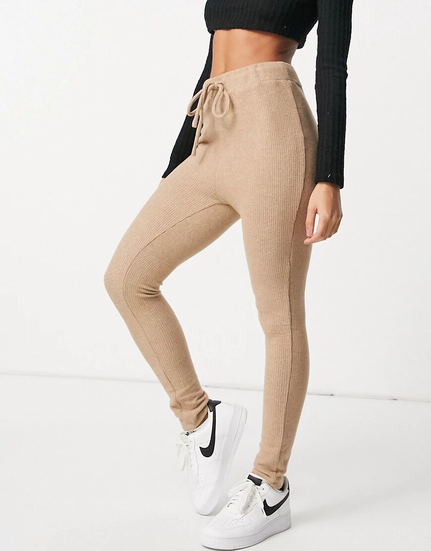 Parallel Lines knit trouser in beige-Neutral  Neutral