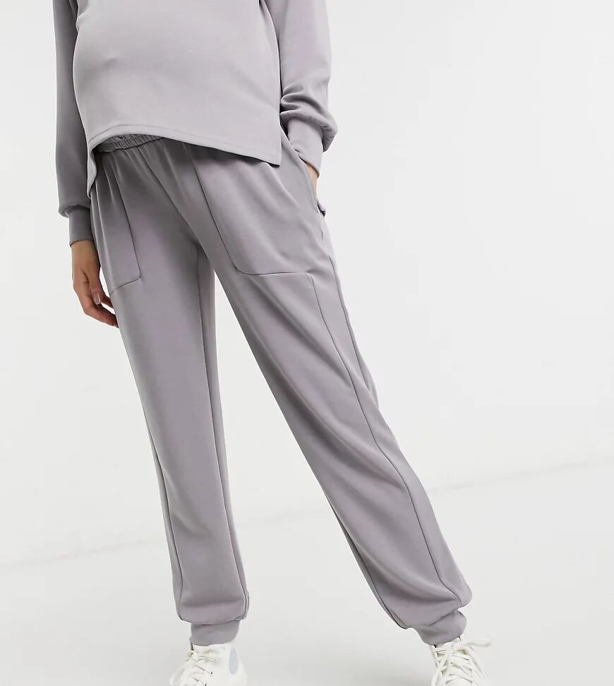 Pieces Maternity co-ord joggers in grey  Grey