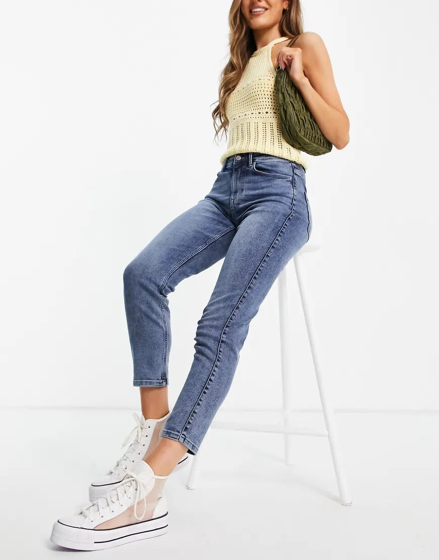 Pieces slim leg jeans in light blue  Blue