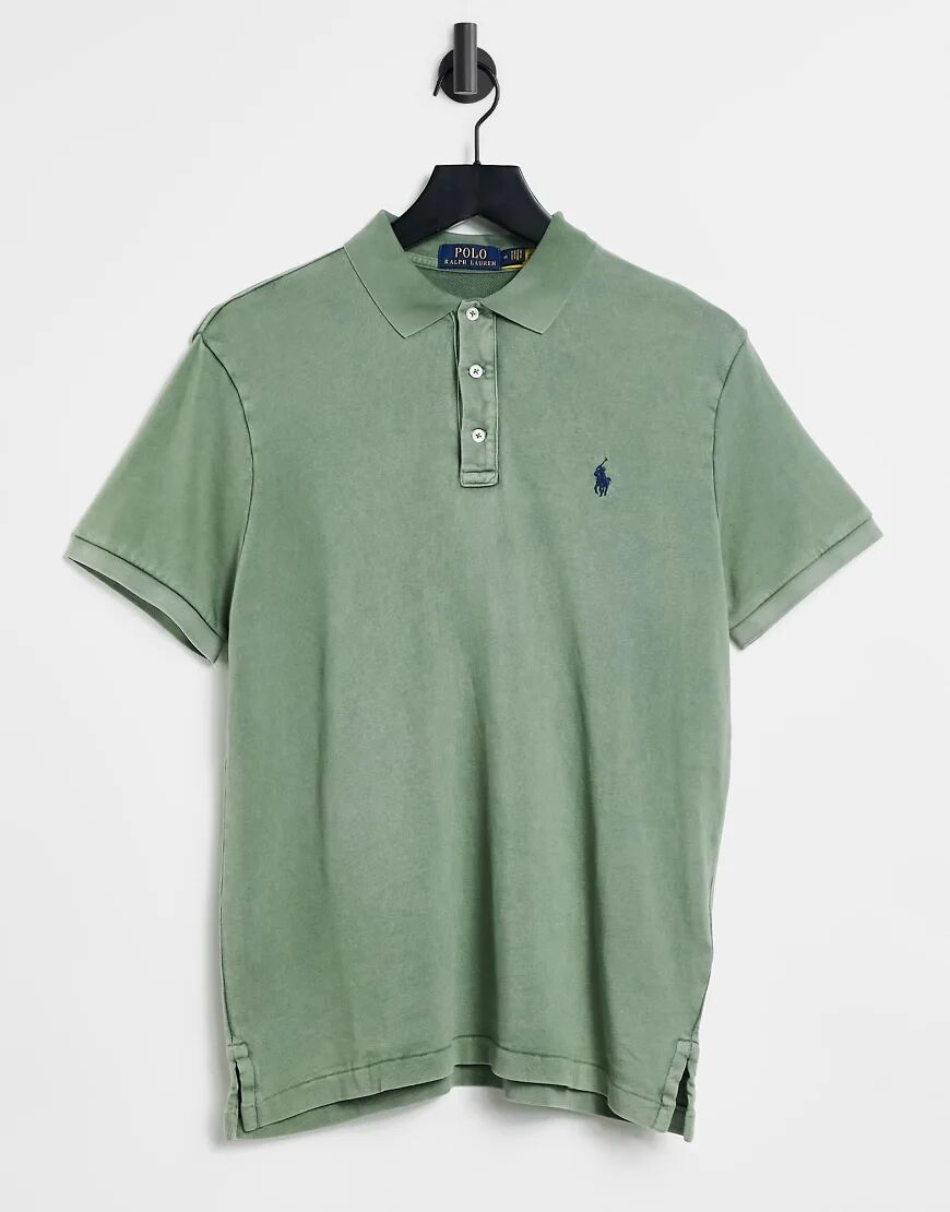 Polo Ralph Lauren spa terry logo polo shirt in cargo green  Green