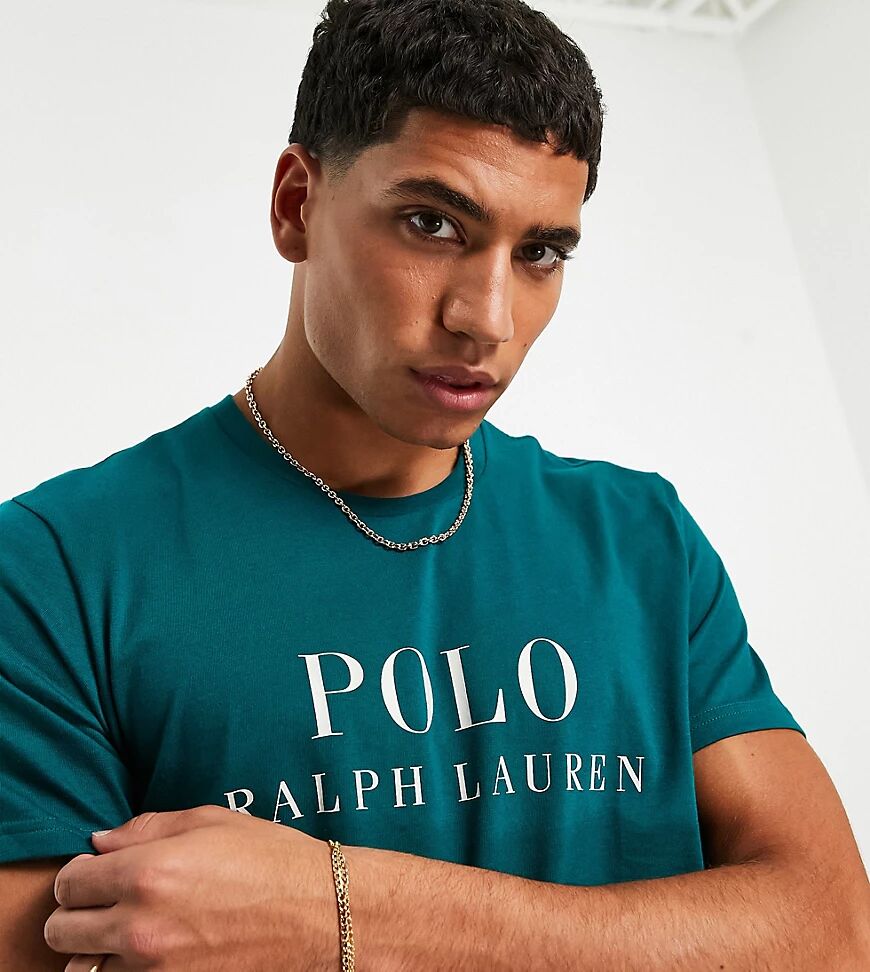Polo Ralph Lauren x ASOS exclusive collab loungewear t-shirt with text logo in green  Green