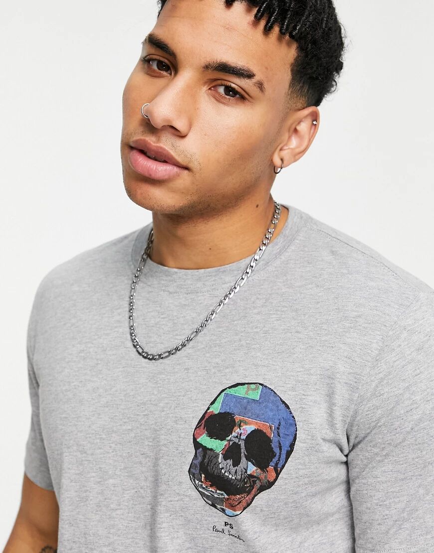 PS Paul Smith small skull logo t-shirt in grey  Grey