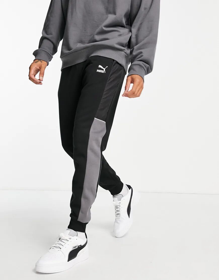 Puma CLSX joggers in black and grey  Black