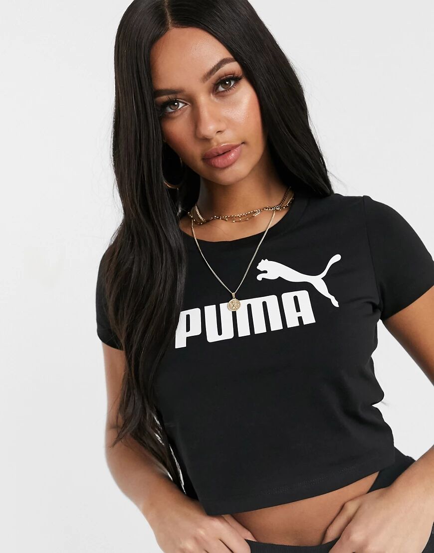 Puma Essentials fitted t-shirt in black  Black