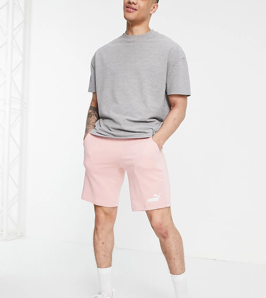 Puma Essentials jersey shorts in pink  Pink