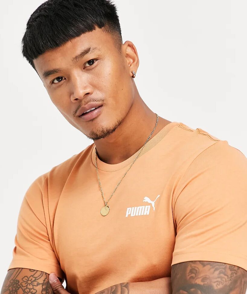 Puma Essentials t-shirt in tawny brown exclusive to ASOS  Brown