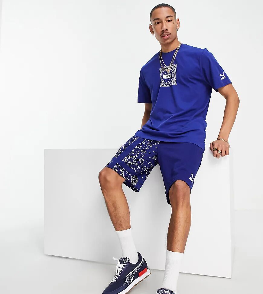 Puma off beat paisley shorts in navy - exclusive to ASOS  Navy