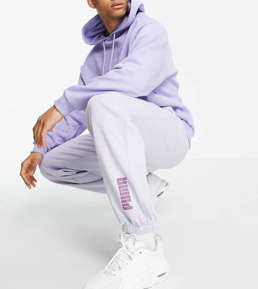 Puma oversized joggers in washed lilac - exclusive to ASOS-Purple  Purple