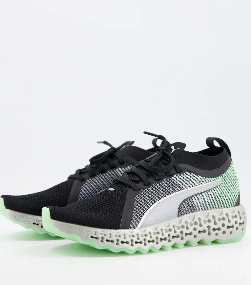 Puma Running Calibrate Runner trainers in black and green  Black