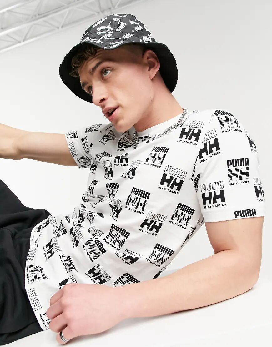 Puma x Helly Hansen logo print t-shirt in white  White