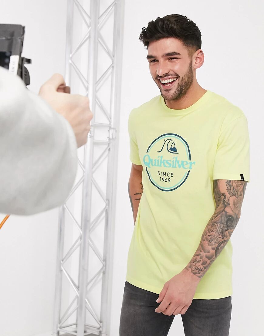 Quiksilver Words Remain t-shirt in yellow  Yellow