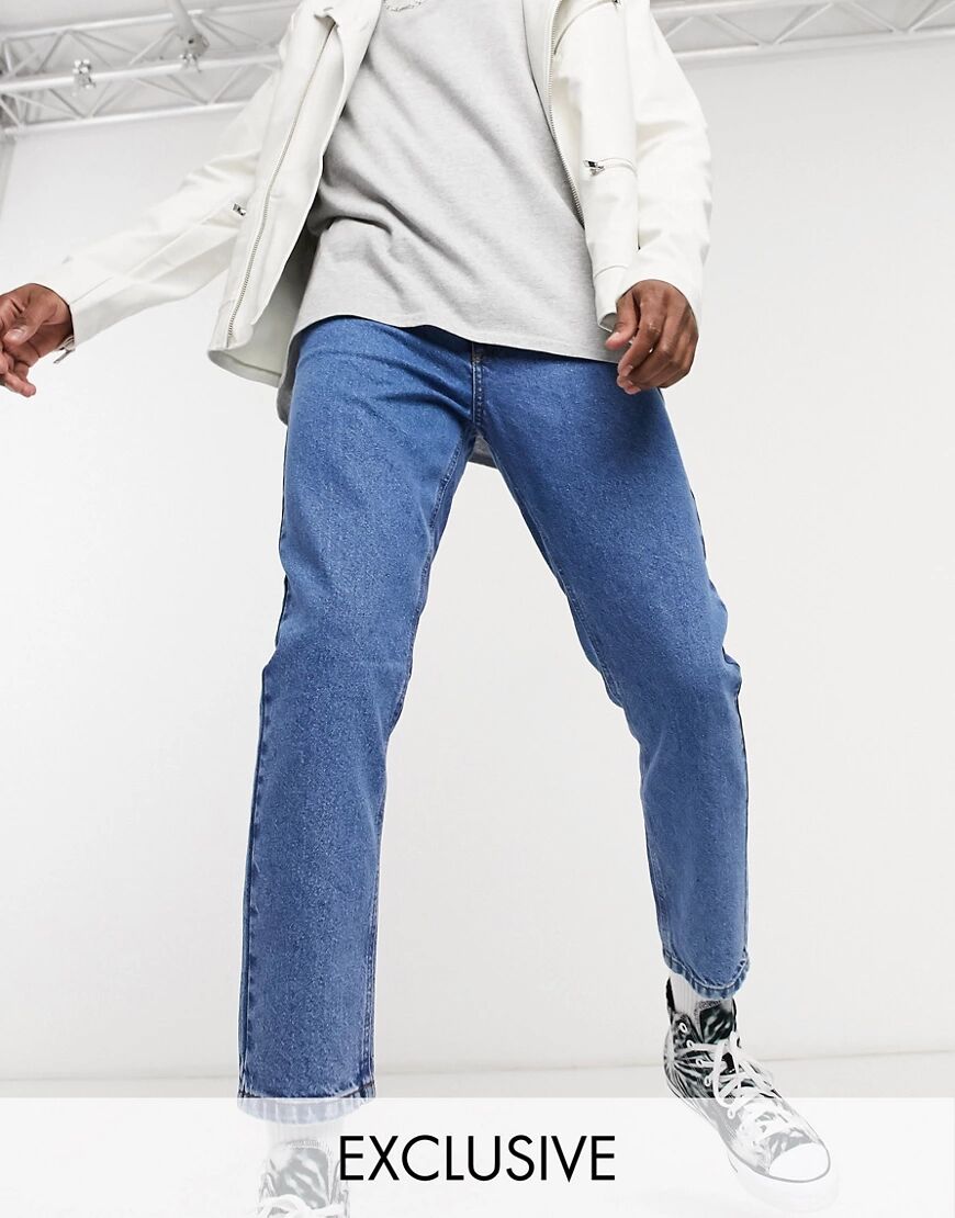 Reclaimed Vintage inspired The '89 tapered jean in vintage blue wash  Blue