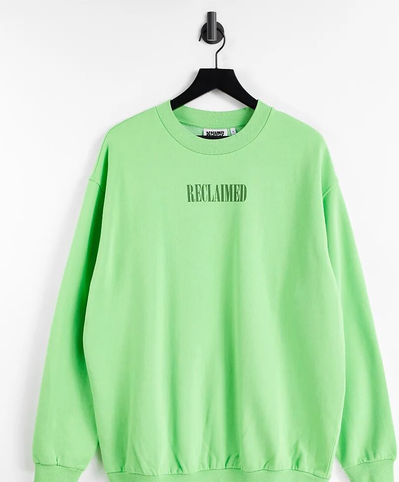 Reclaimed Vintage inspired unisex logo sweat in green  Green