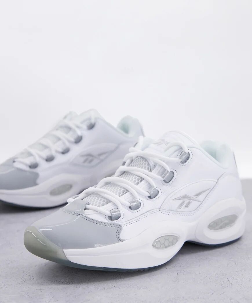 Reebok Classics Question Low trainers in white and grey  White