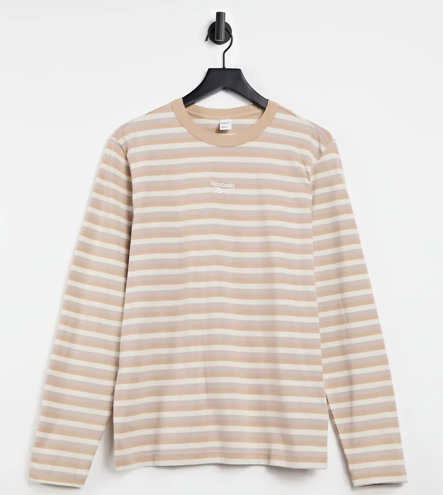 Reebok Classics Toast striped long sleeve t-shirt in stone exclusive to ASOS-Multi  Multi