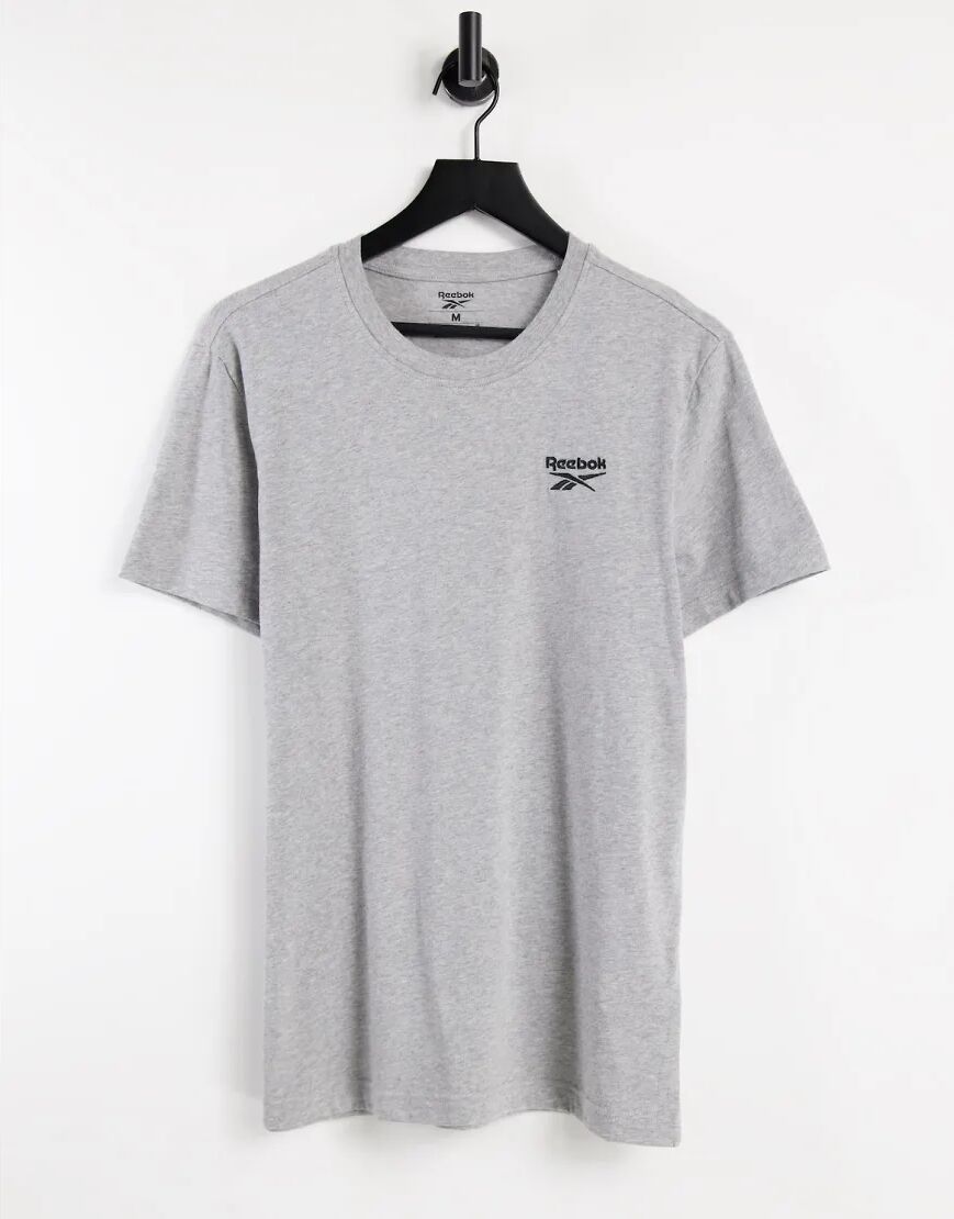 Reebok Training essentials small logo t-shirt in grey  Grey