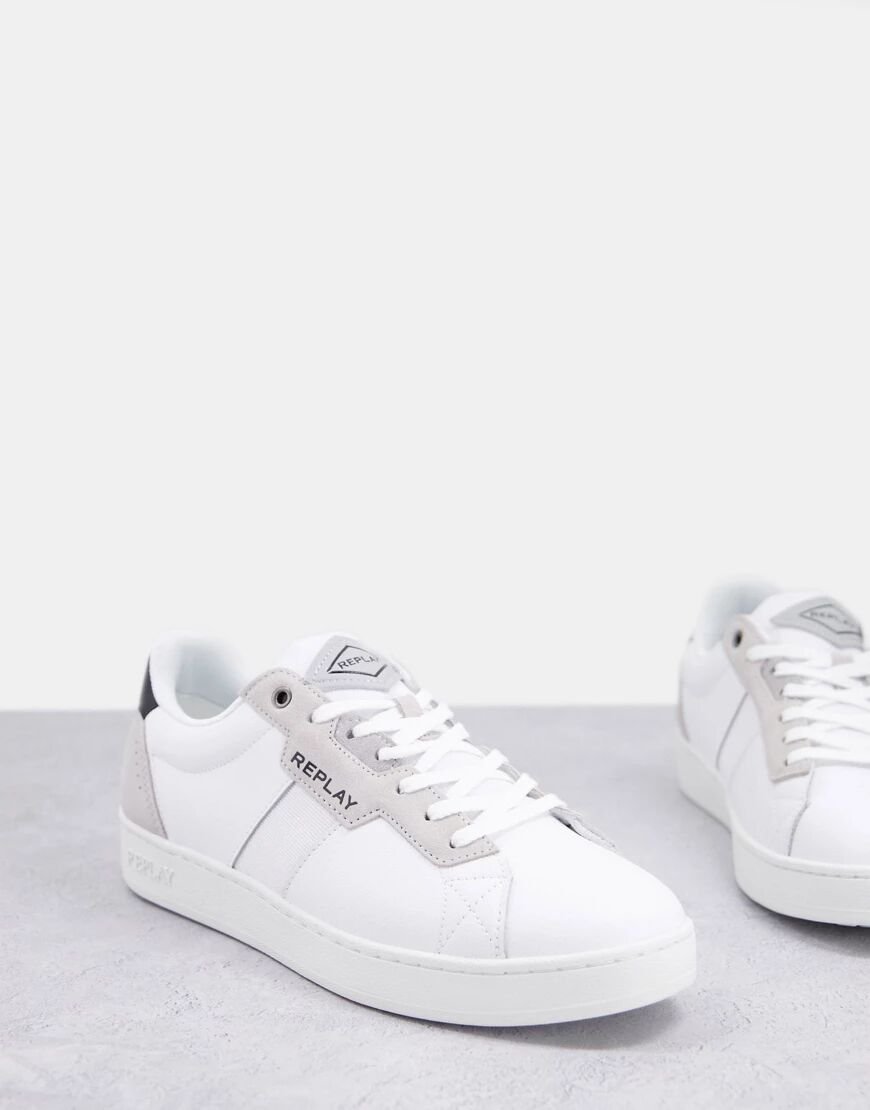 Replay leather trainers-White  White
