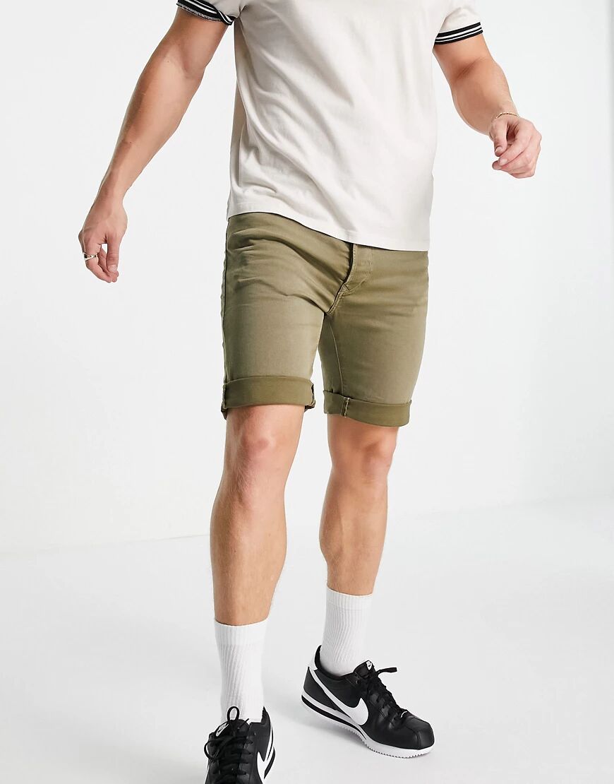 Replay RBJ straight fit coloured denim shorts-Green  Green