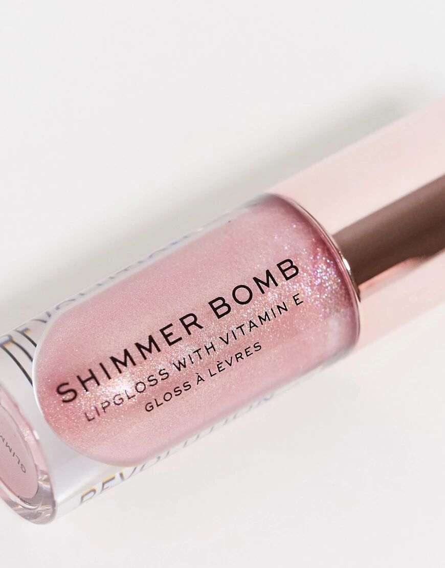 Revolution Shimmer Bomb Lip Gloss - Glimmer-Pink  Pink