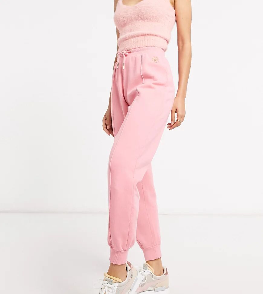 River Island Petite high waist jogger in pink  Pink