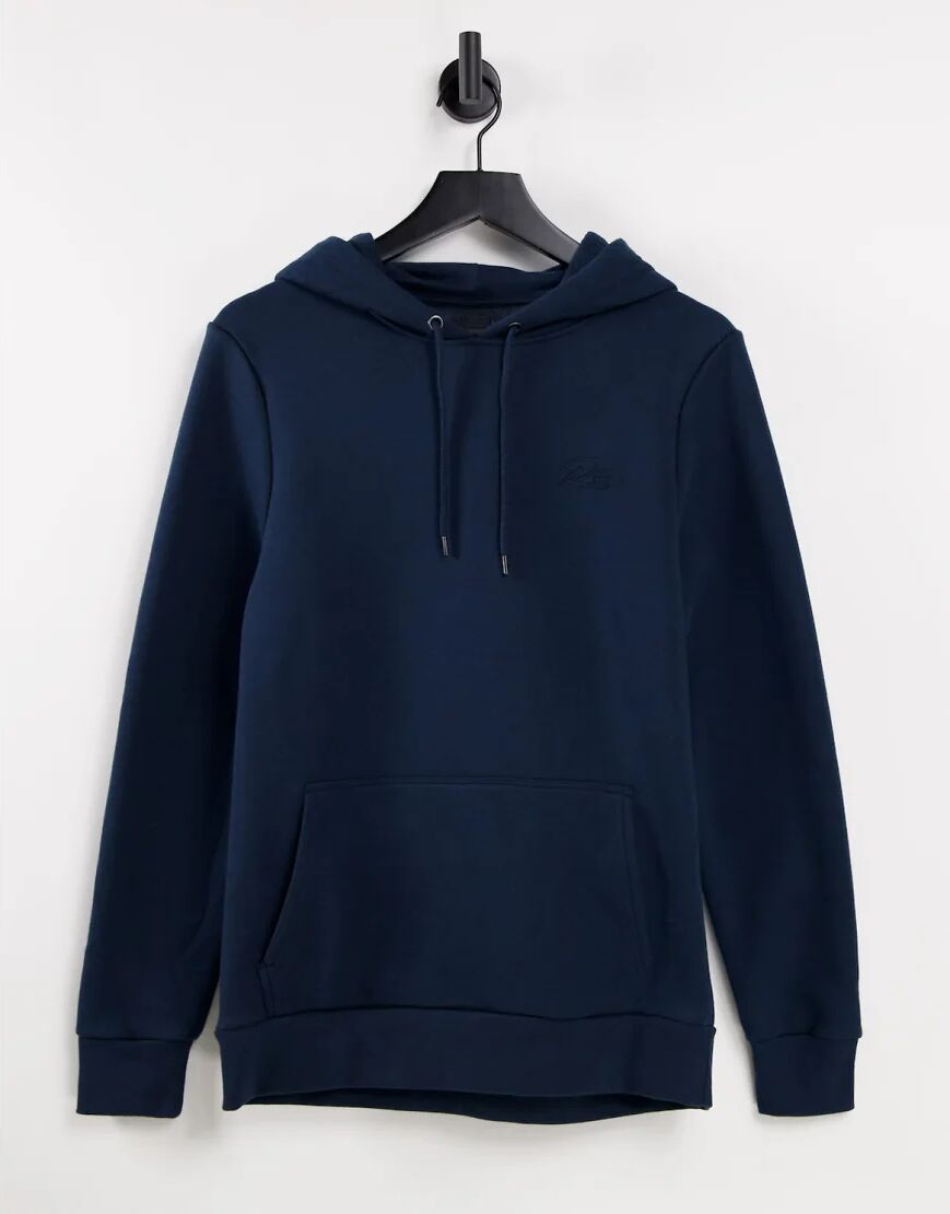 River Island RI muscle fit hoodie in navy  Navy