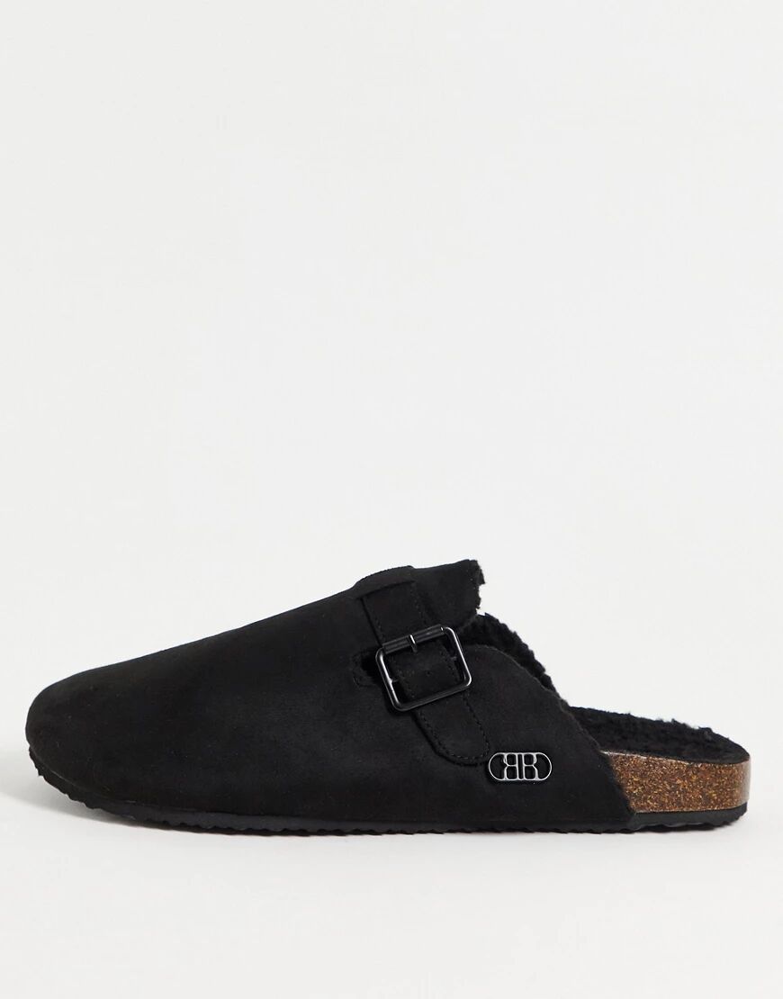 River Island slipper in black-Brown  Brown