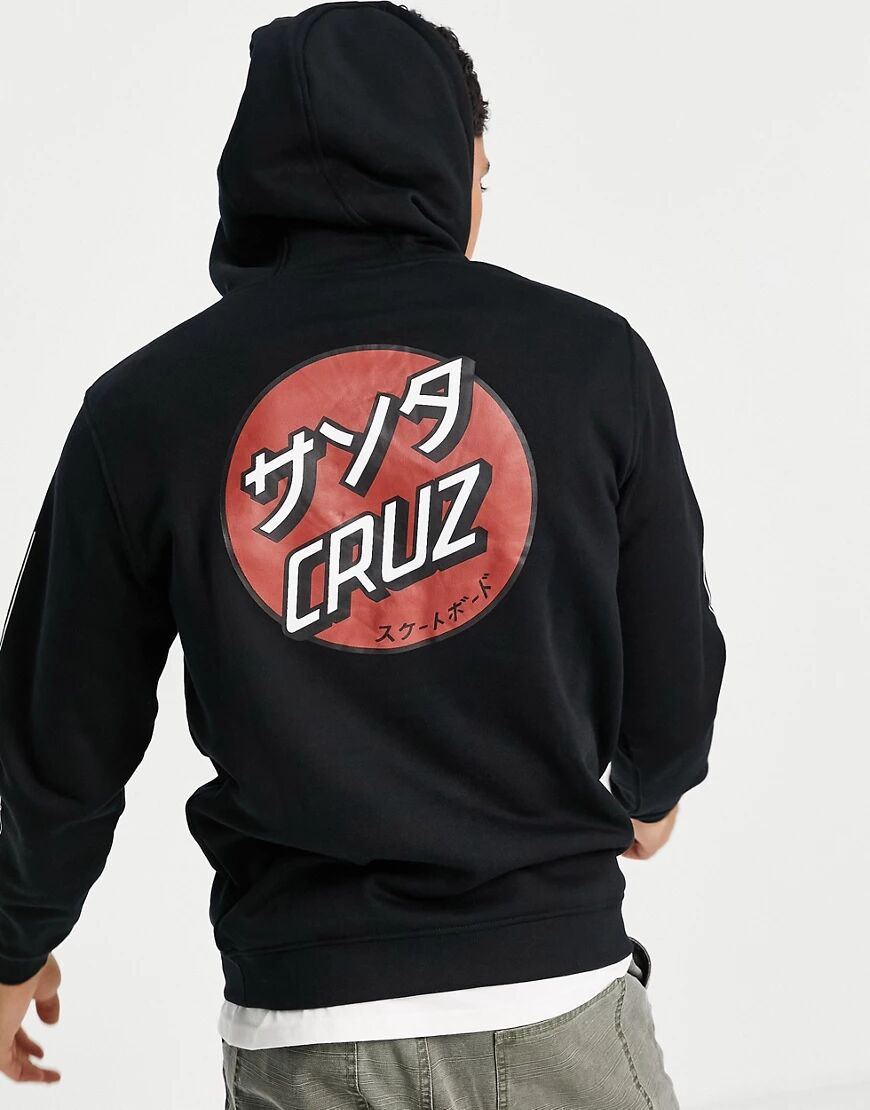 Santa Cruz mixed dot hoodie in black  Black