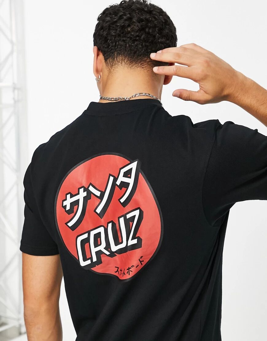 Santa Cruz mixed up dot backprint t-shirt in black  Black