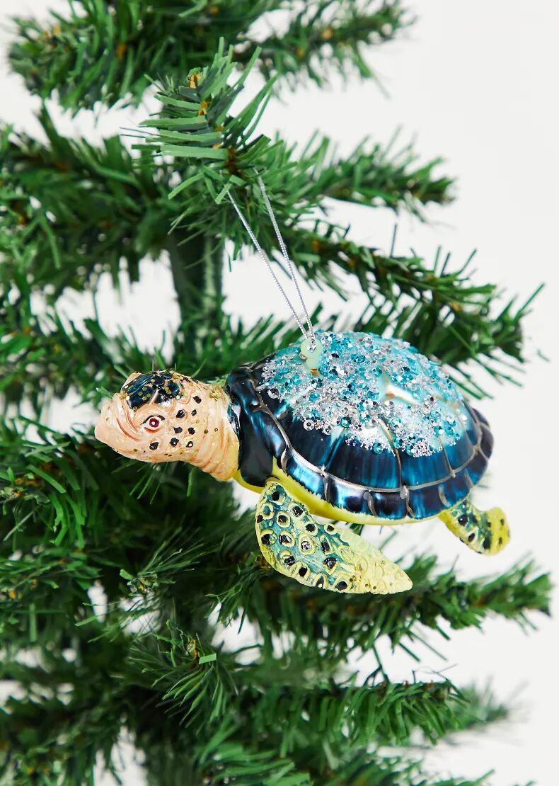 Sass & Belle Christmas decoration in sea turtle design-Blue  Blue