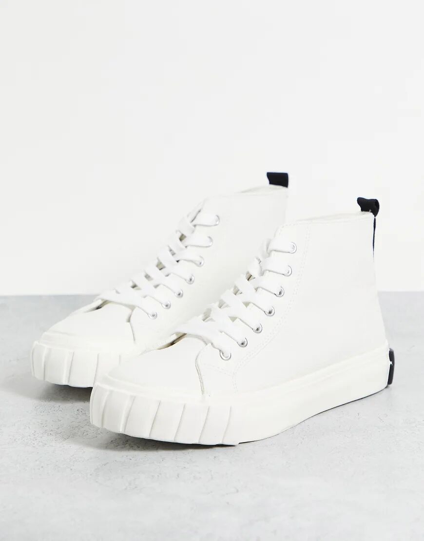 schuh Nadia hi top trainers in white  White