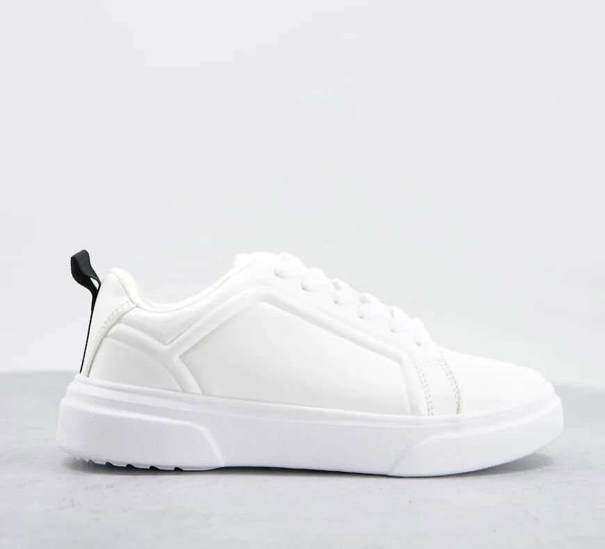 schuh Nika clean trainers in white  White