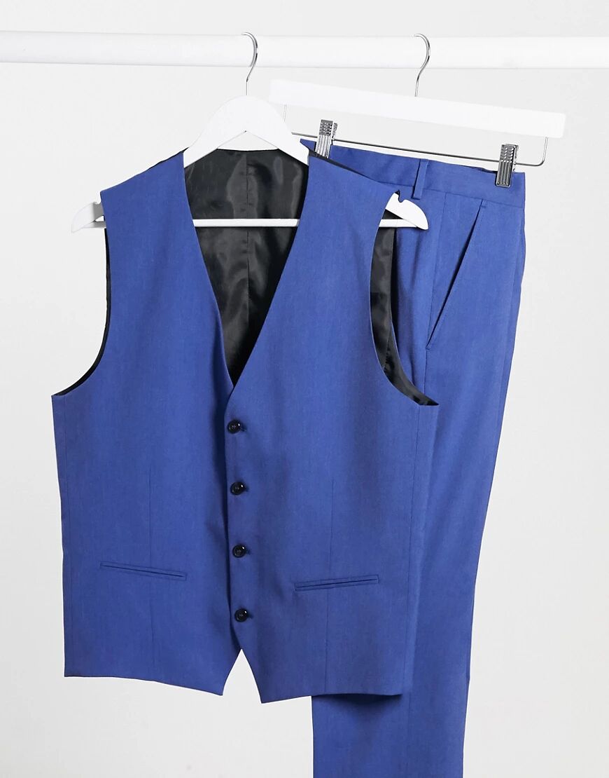 Selected Homme blue slim fit waistcoat  Blue