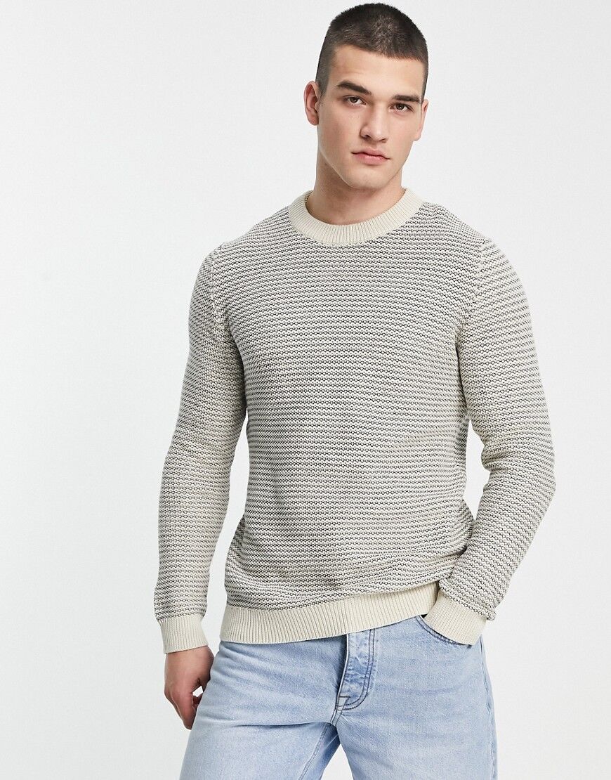 Selected Homme jumper in mixed yarn beige-Neutral  Neutral