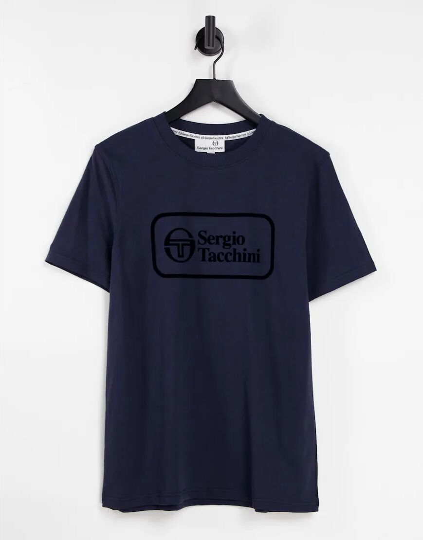 Sergio Tacchini Serggio Tacchini t-shirt with large logo in navy  Navy