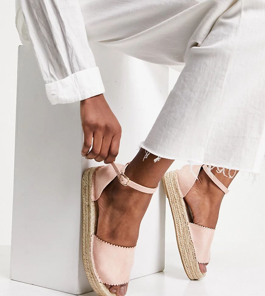 South Beach Exclusive flatform espadrilles in blush-Pink  Pink