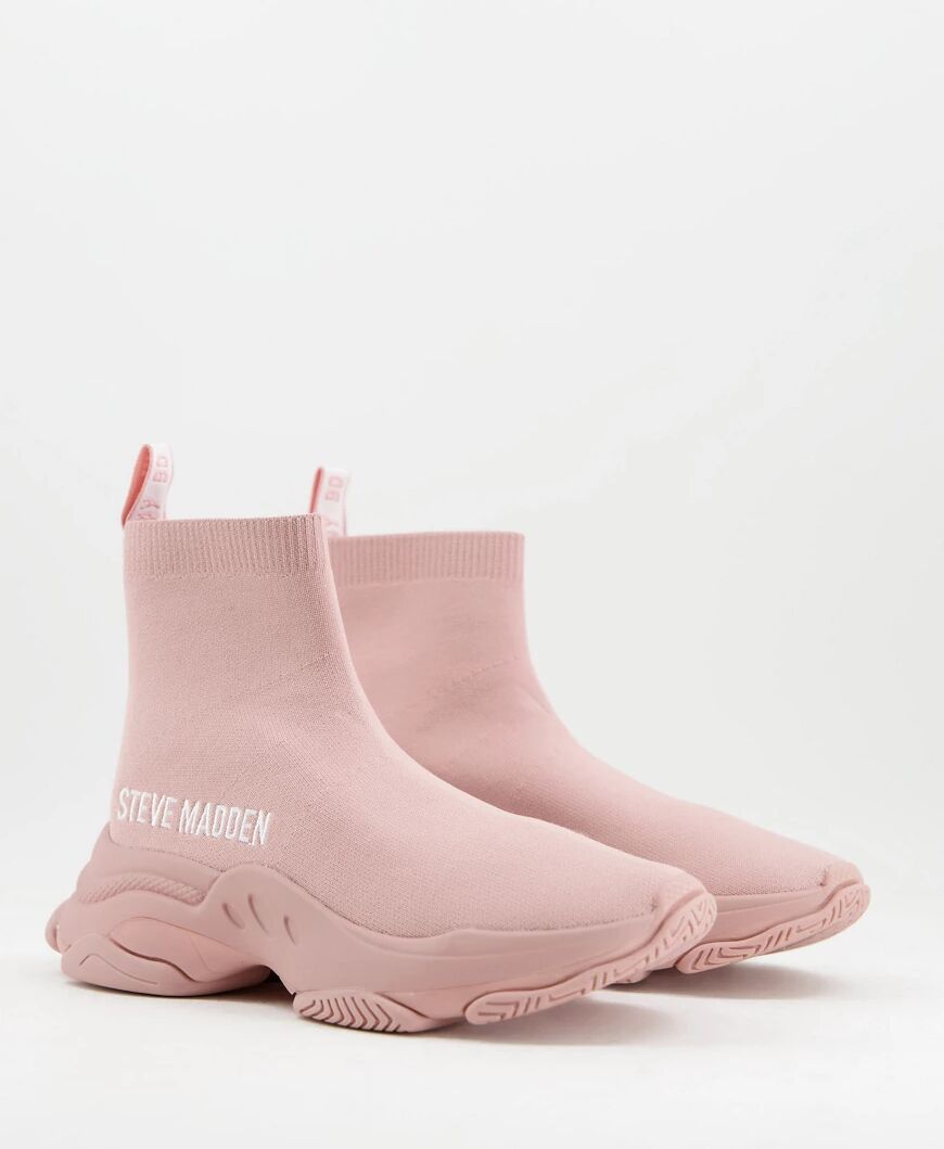 Steve Madden Master sock trainers in pink  Pink