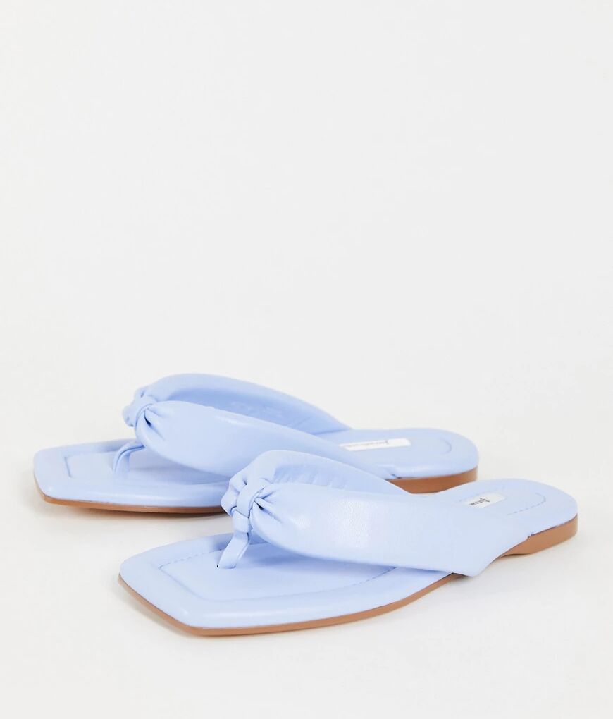 Stradivarius padded thong sandal in blue  Blue