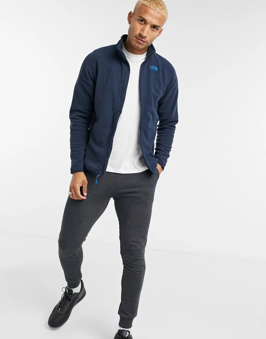 The North Face 100 Glacier full zip fleece in navy  Navy