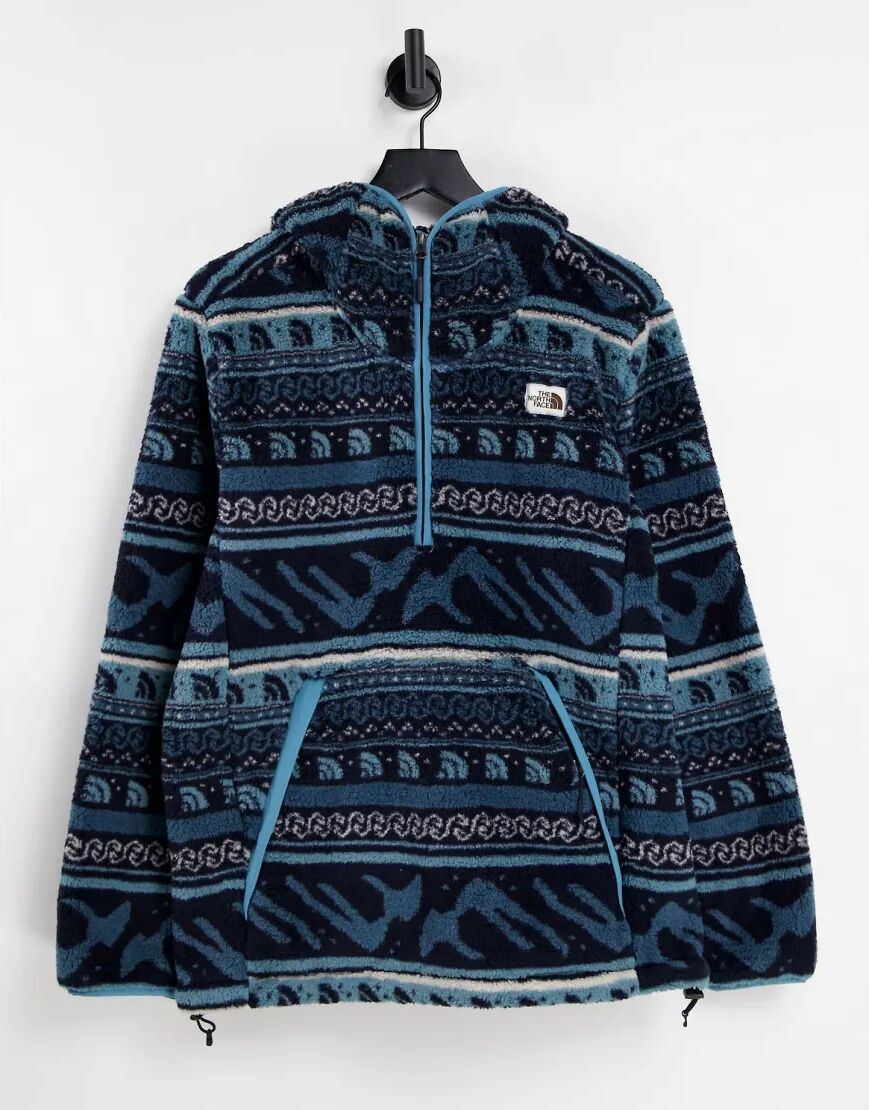 The North Face Campshire printed hoodie in navy  Navy