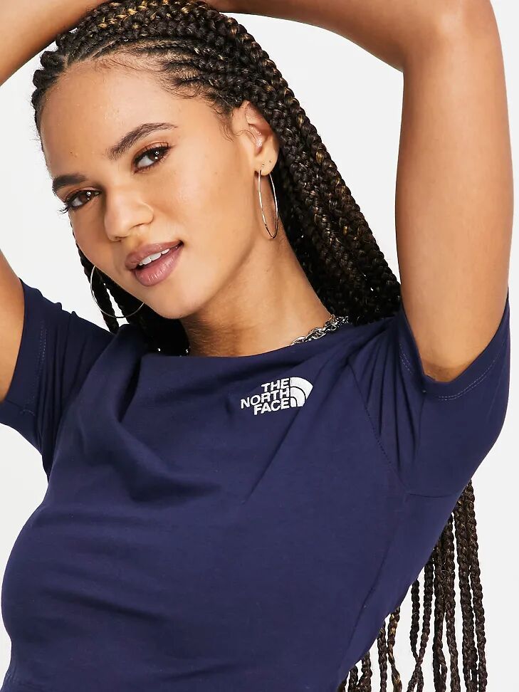 The North Face Cropped t-shirt in navy Exclusive at ASOS  Navy