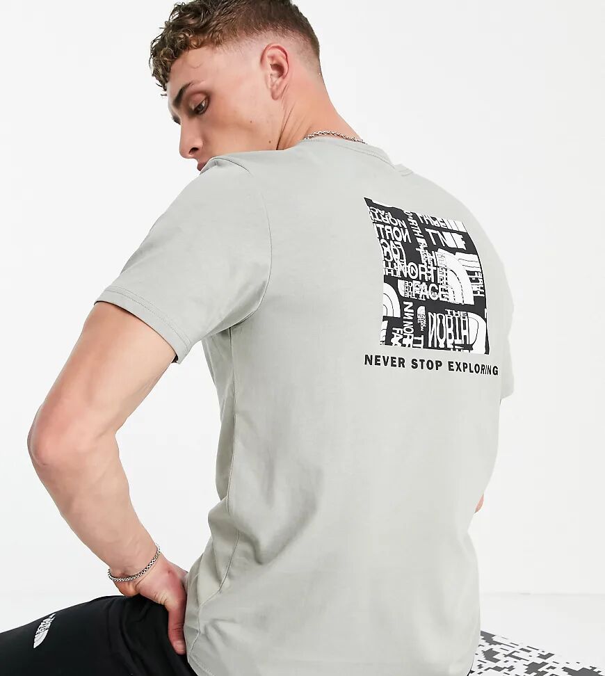 The North Face Distorted logo t-shirt in grey  Grey